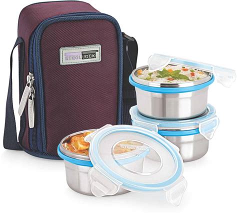 STEELLOCK Lunch Box, Stainless Steel Containers, Leak Proof 